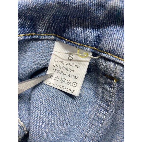 Unbranded Cargo Jeans Womens Small Blue Light Wash Straight Leg Mom - Picture 7 of 8